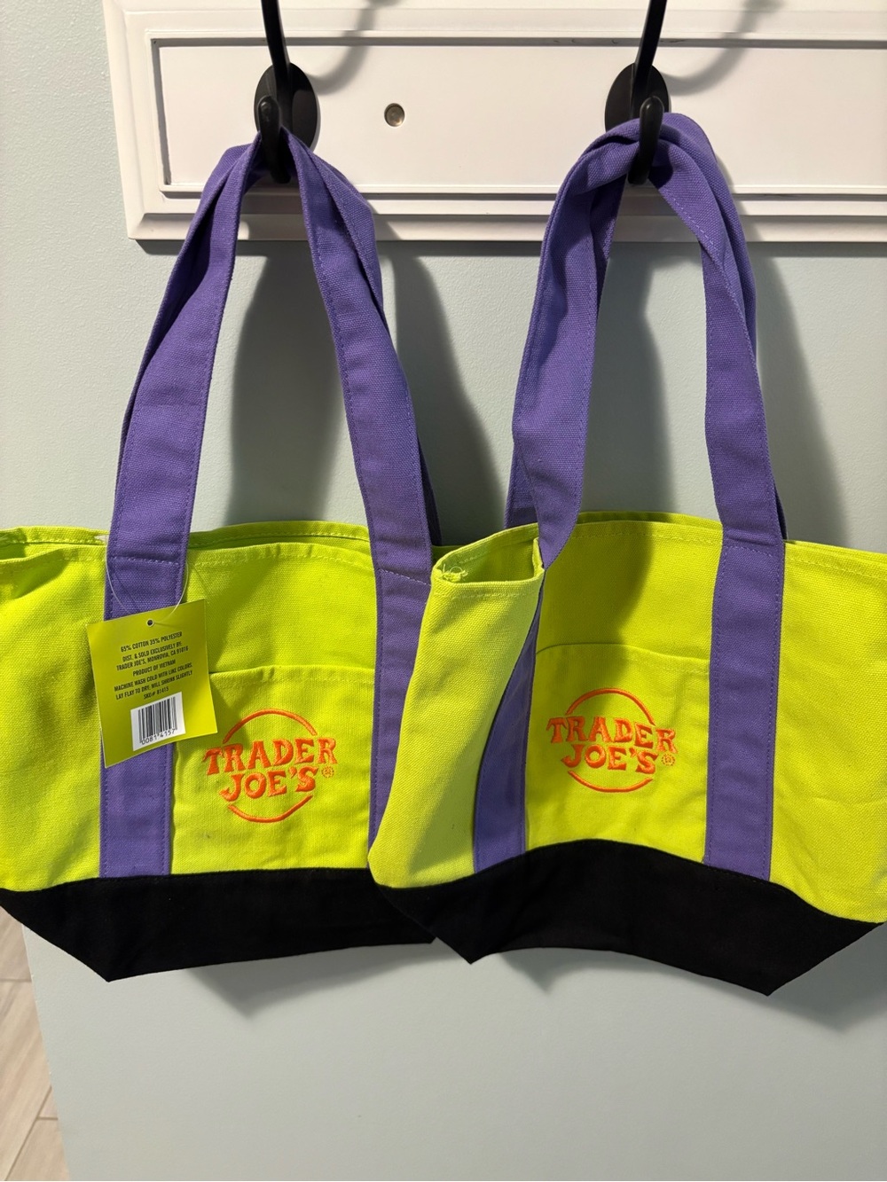 Halloween Trader Jo mini Canvas Tote Bags - Branded Grocery Tote 🎃